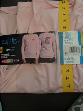 Salt Life Long Sleeve Performance Tee - Light Pink